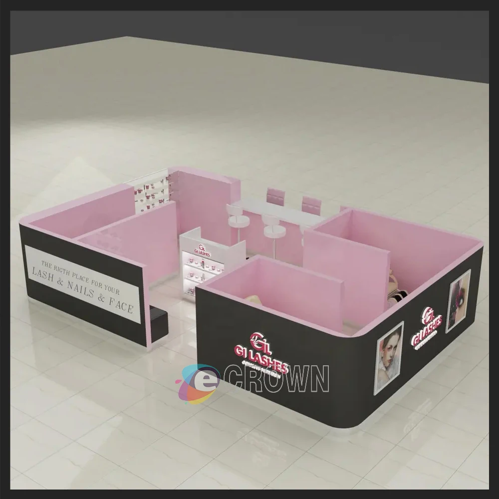 Prefab Indoor Eyebrow Threading Station Rmu For Sale eyelash pencil kiosk shop eyelash pencil kiosk ODM