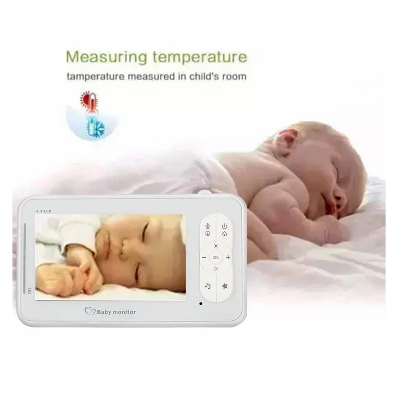 Babyphone Smart Wifi Wireless Baby Monitor Camera 4.3 Inch HD 1080P Babyfoon Met Camera Two-Way Audio IR Baby Camera Monitors