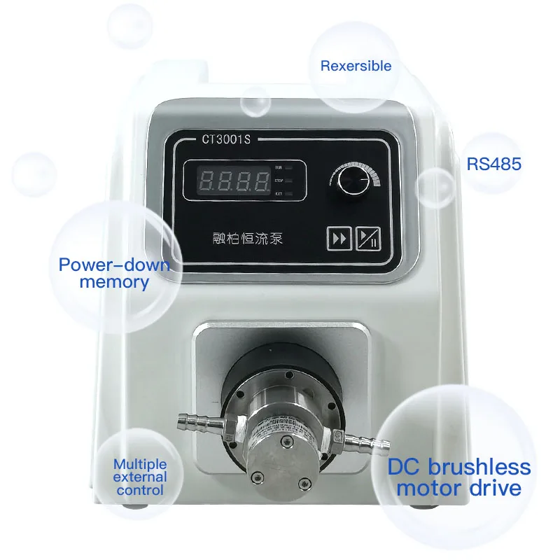 CT3001S Lab Gear Pump,Gear Metering Pump,Pulseless,Miniature Gear Pumps for Laboratory Applications,Precision Gear Metering Pump