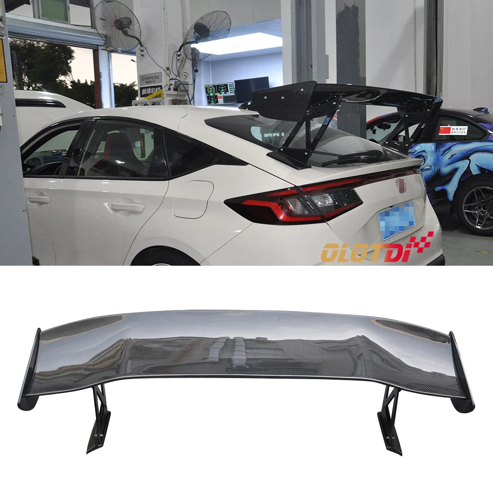 For Honda Civic Type-R FL5 2022-2024 VTX Style Carbon Fiber Rear Trunk Lip Spoiler GT Wing Ducktail Auto Tuning
