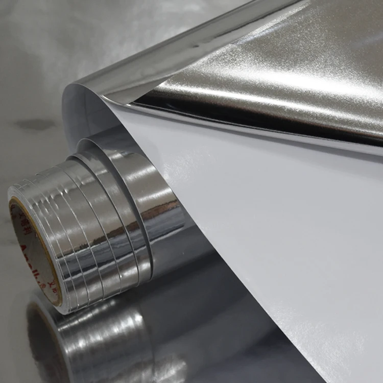PET Silver Gold Metallic Film PET Self Adhesive Advertising Color Cutting Vinyl PET Cut Vinyl