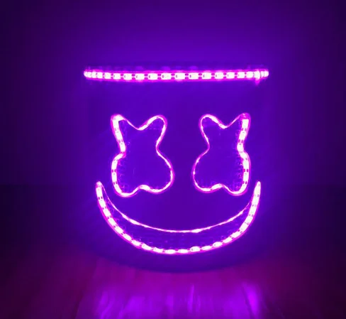 Led Light Up Storm Trooper Movie Half Helmet Halloween Adult Mask El Wire Halloween Mask