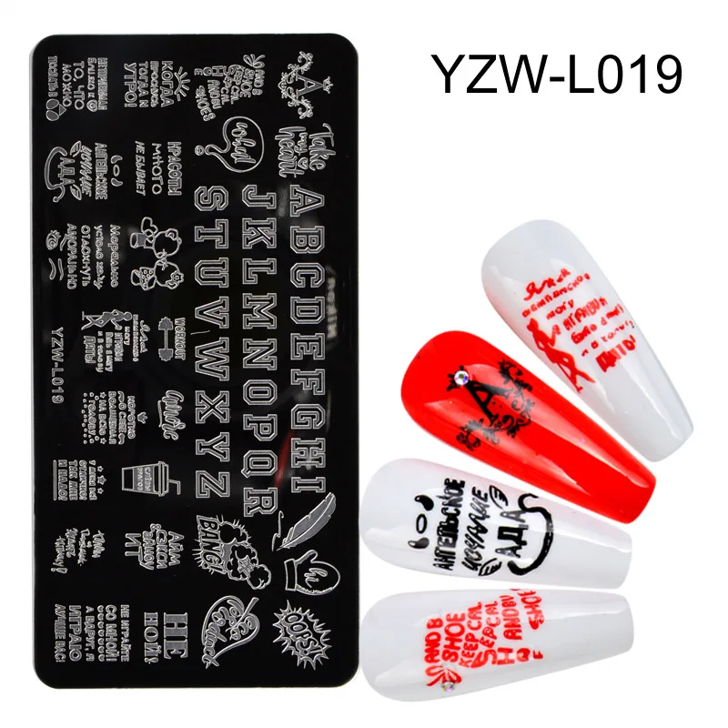 6X12cm Nail Design Image Template Flowers Image Transfer French Nail Art Stamping plate