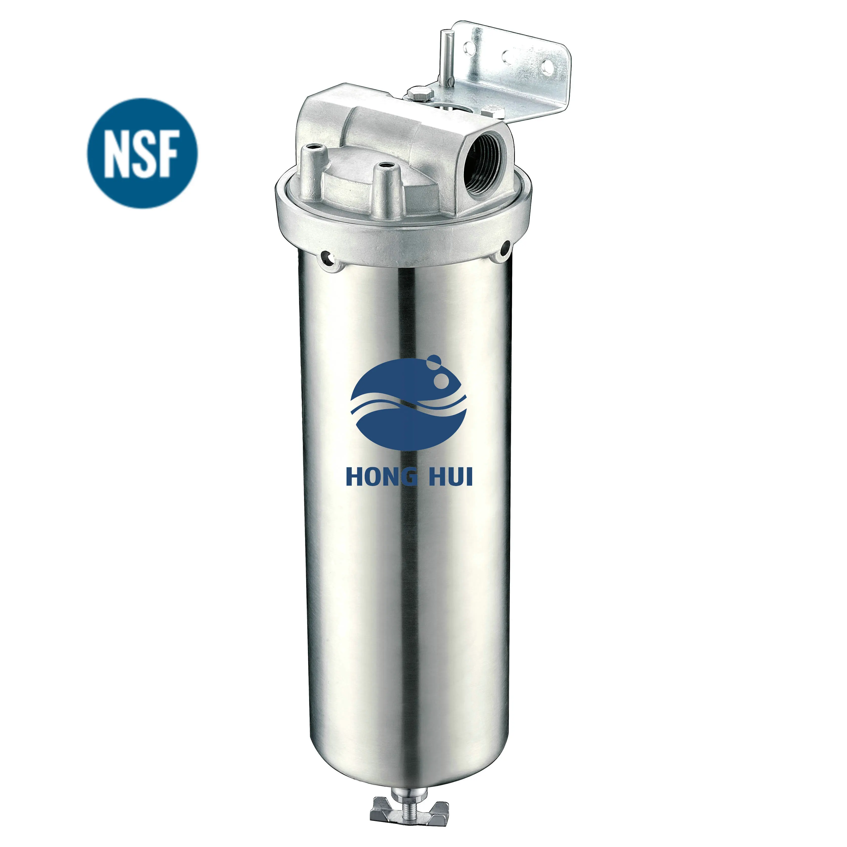 HONG HUI NSF Certified HRS-10A 10 Inch Wholehouse Stainless Steel Waterfilter Housing Water Filter Housing