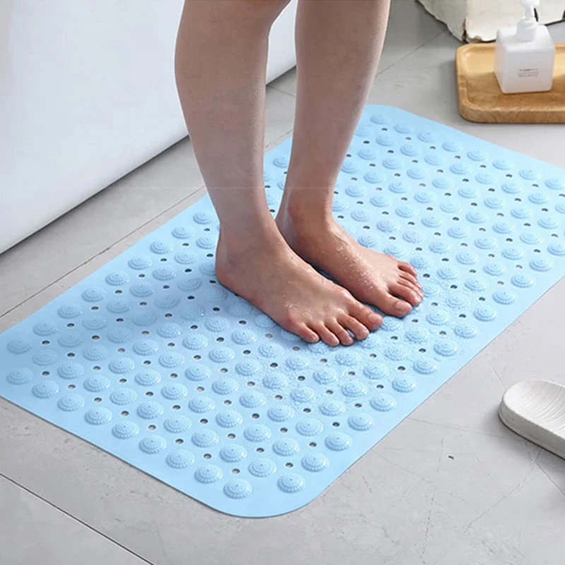 Customized Anti-slip Safety Bathtub Shower PVC Mat Comfy Non Slip Bathmat Strong Suction Bath Mat