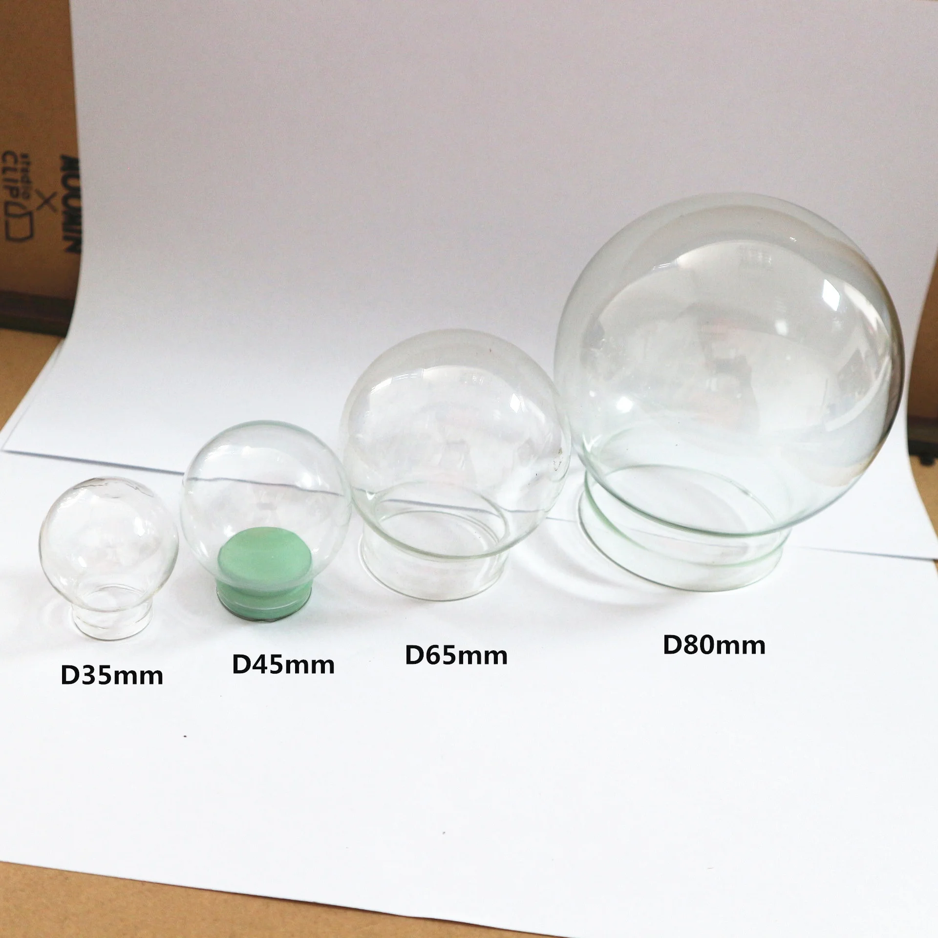 custom clear egg-shaped oval glass ball dome round white Christmas empty snow globe