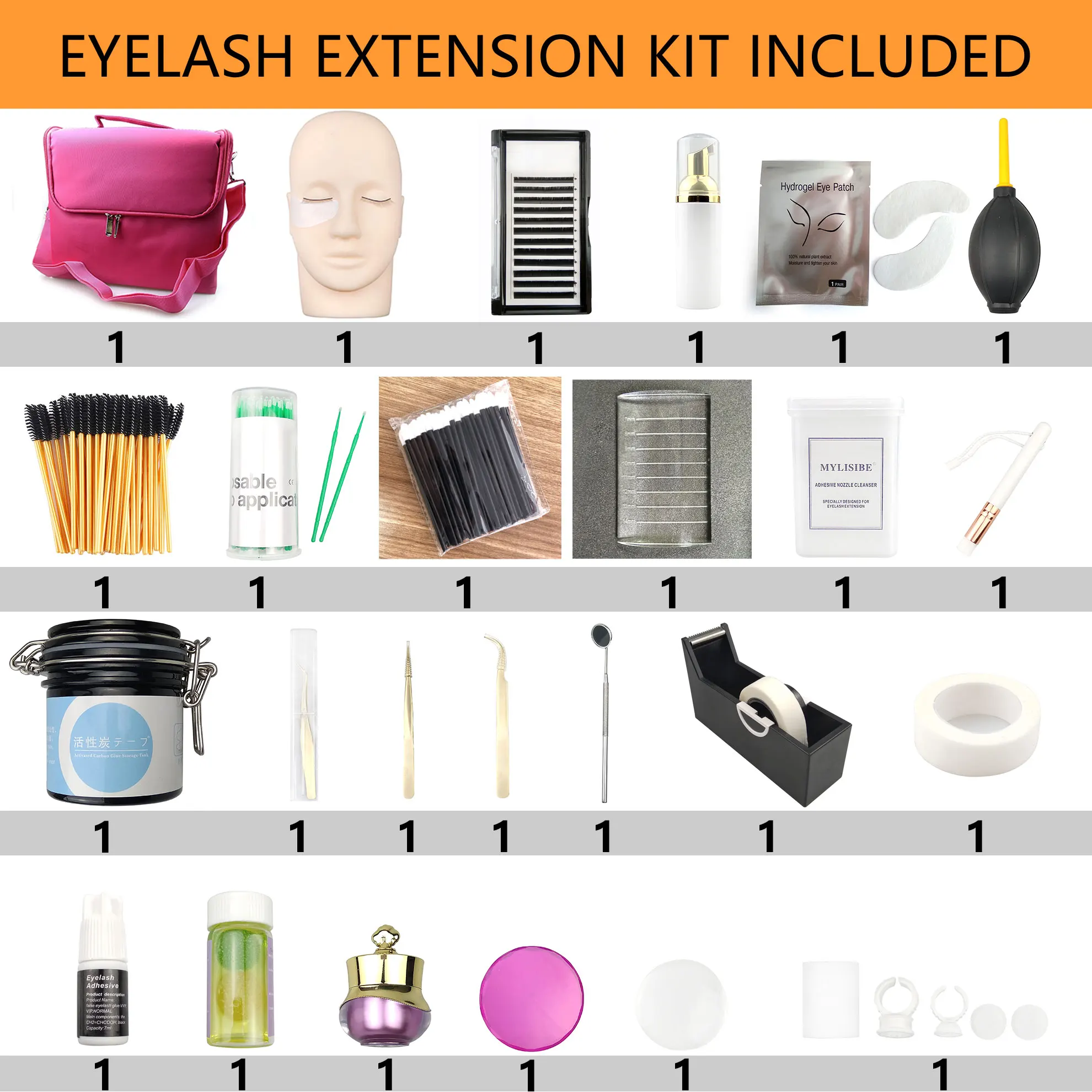 
Private Label Lashes Box Individual Extensions Tool Professional Eyelash Extension Kit 
