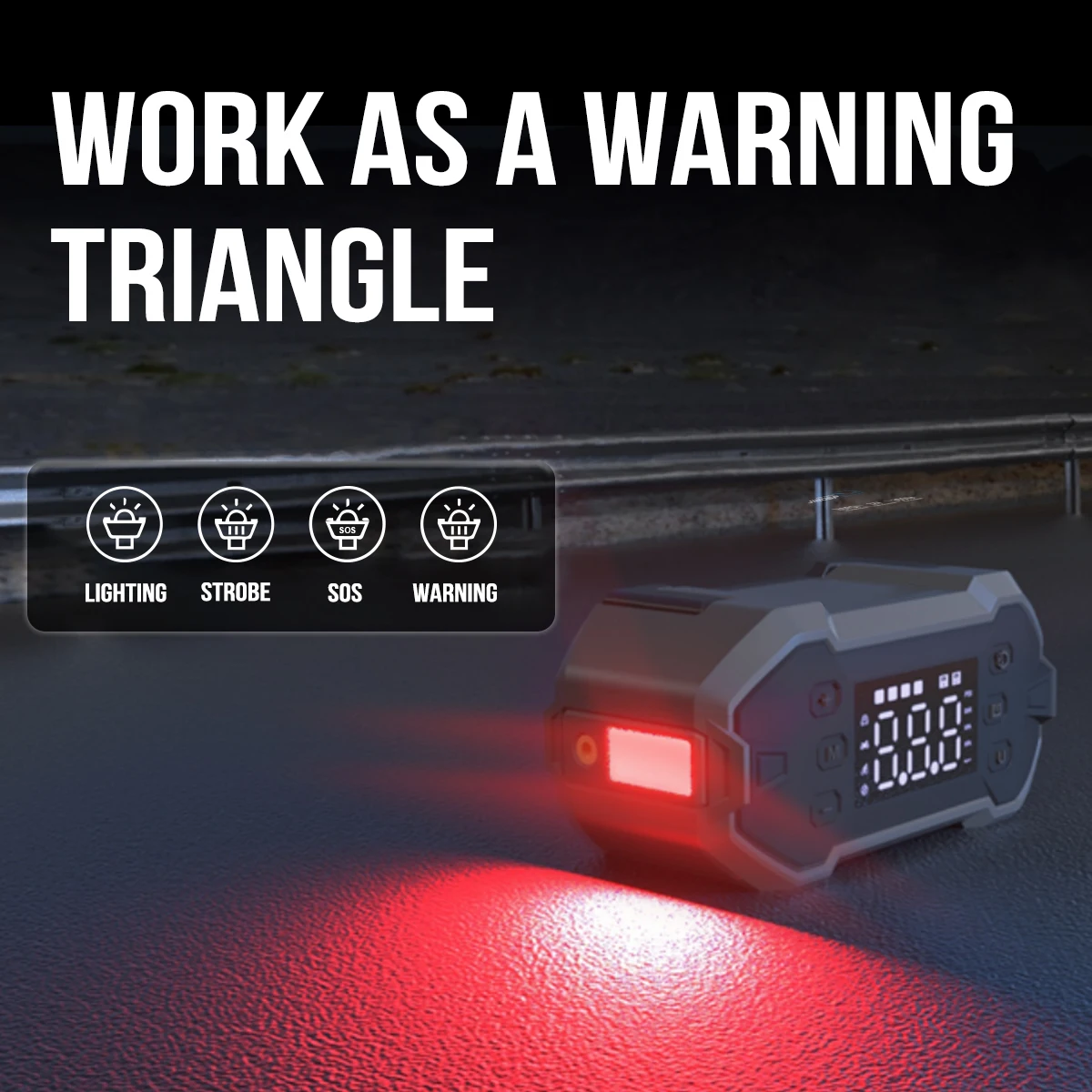 12V Portable Emergency Jump Starters And Tyre Compressor Car Battery Booster With Air Power Bank Powerbank Charger