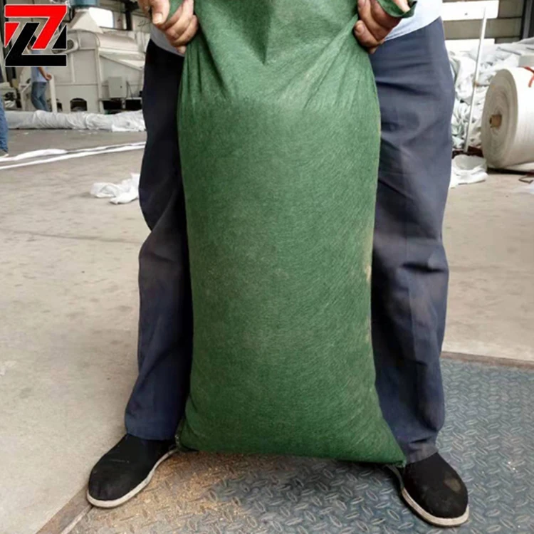 ZCWY non-woven geotextile geobag manufacturer green PP PET geo bag sand geobags