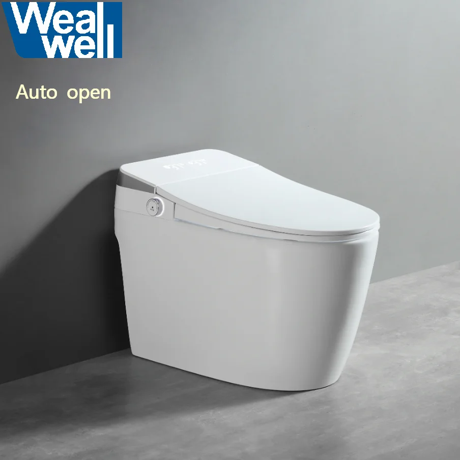 Smart toilet with HD LED screen automatic open and close sensor flushes wc  smart toilet