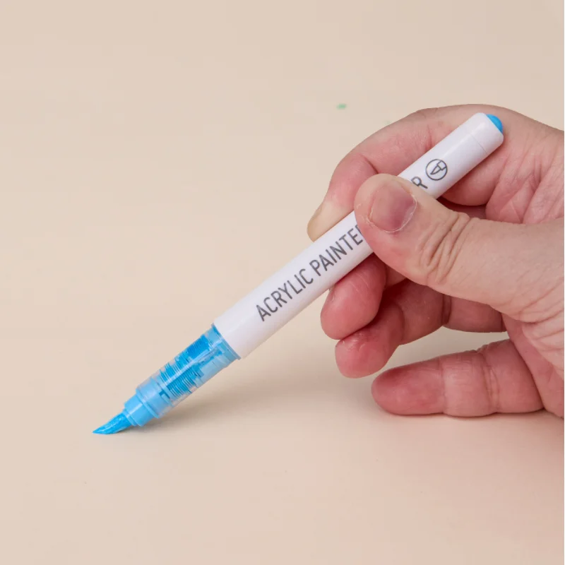 9 Color Set Languo Head Direct Liquid Acrylic Drawing Painting Art Marker Pen