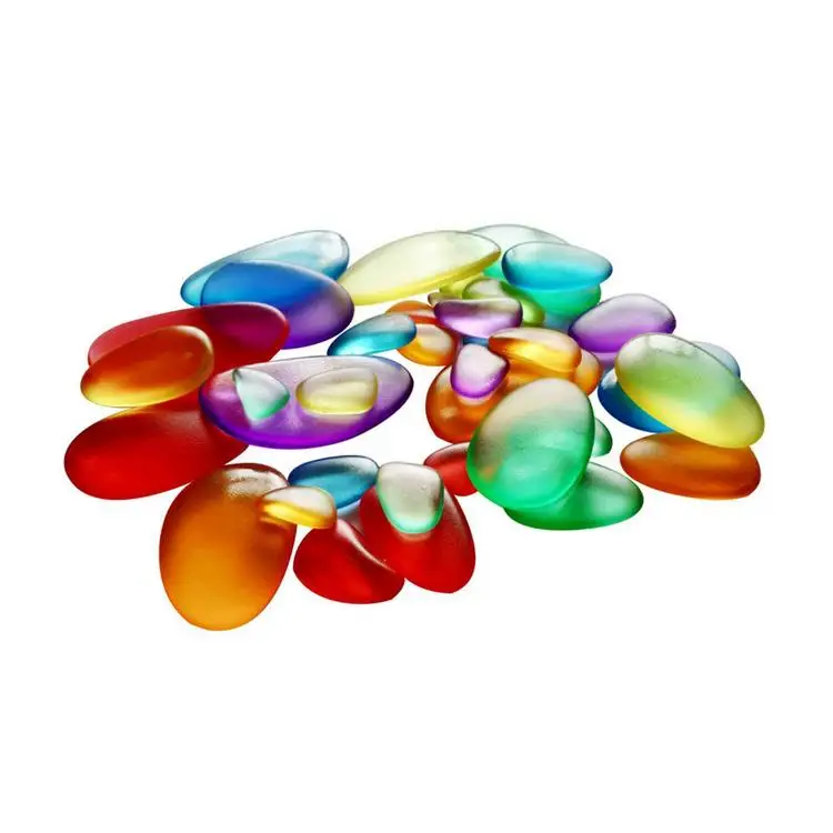 
Rainbow Pebbles Transparent Pebbles Early Learning Educational Toys Teaching Aids Rainbow Weights Bear for Children 