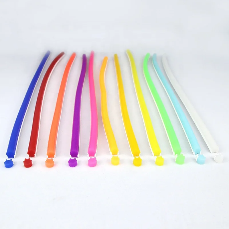 Высококачественный гибкий 12 В SMD2835 красный зеленый синий желтый Радужный неоновый светильник для наружного декоративного