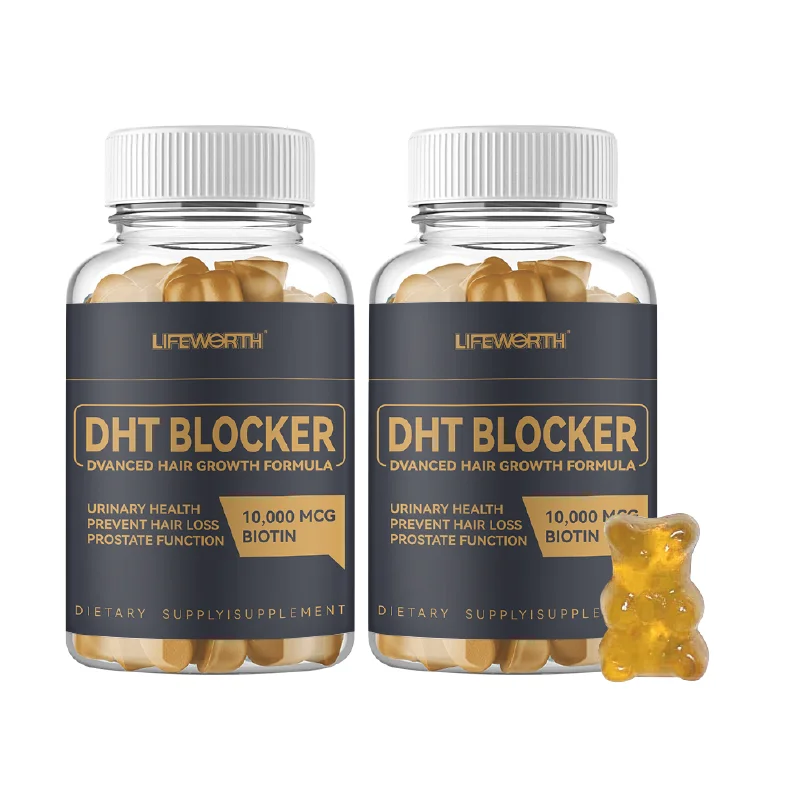 LIFEWORTH Private label biotin and collagen Gummy Hair Skin Nails Multivitamin DHT Gummies Dht blocker supplement