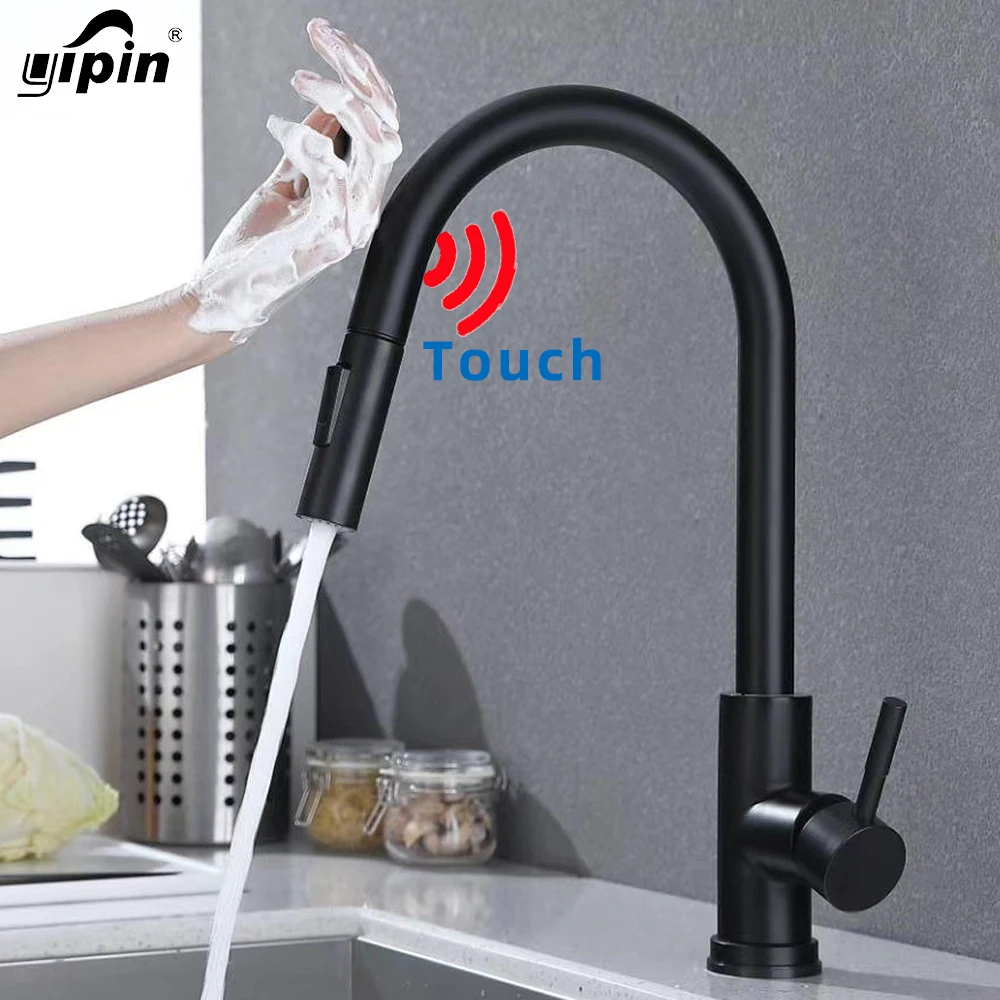 Sprayer Sense Kitchen Faucets with Sensor Touch Control Faucet Robehen Sink Mixer Tap Dresses Manufvestidos04 Ss Pull Down Yipin