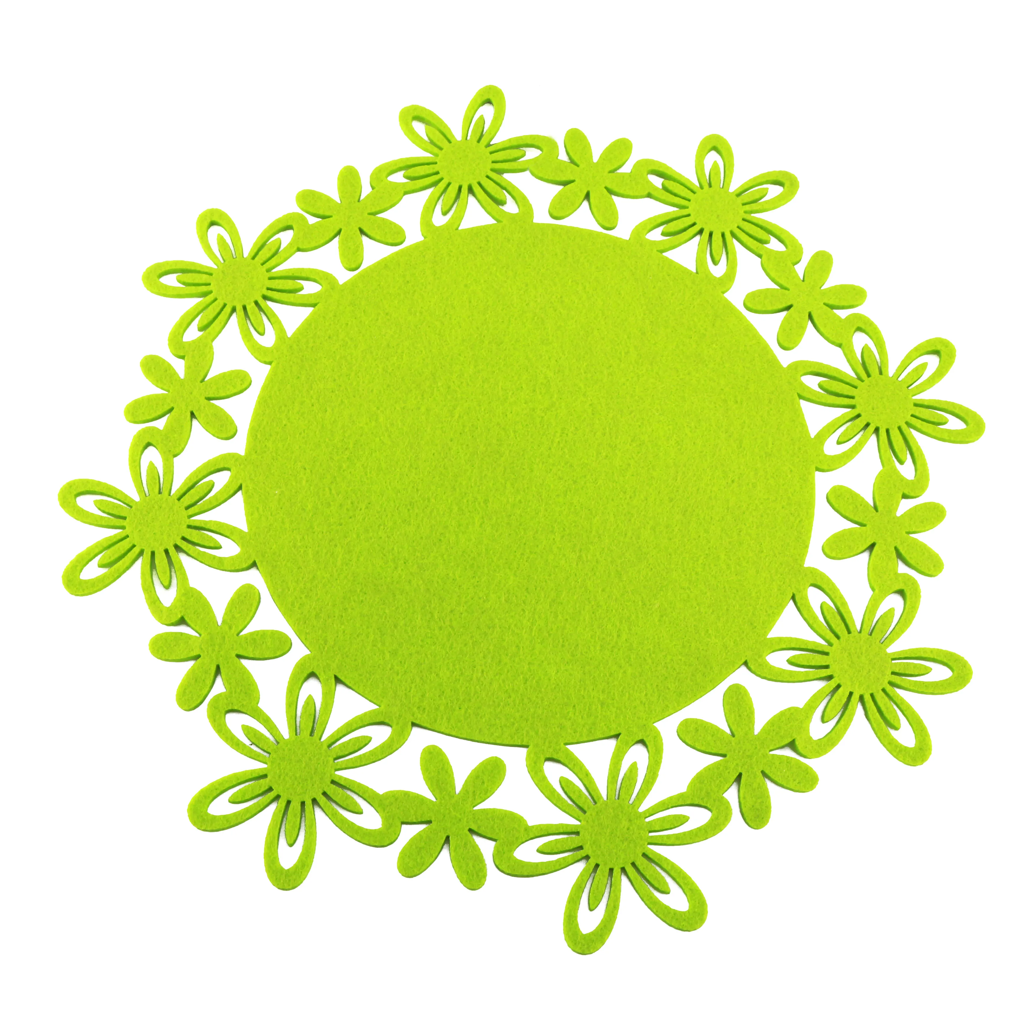 2024 Custom Felt Coaster Mats 35cm Round Felt Desk Pad Drink Accessories Easter Felt Cup Mat Home decor