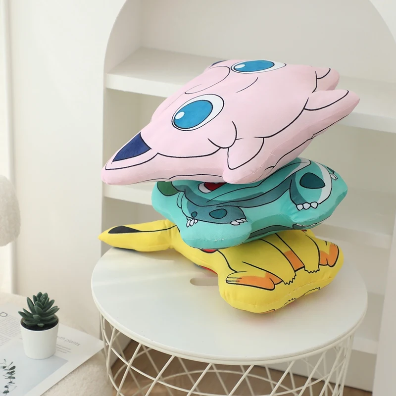 Kawaii Pokemoned Gengar Pikachu Bulbasaur мягкая плюшевая подушка игрушки милые Charmander Squirtle мягкие подушки Peluche куклы