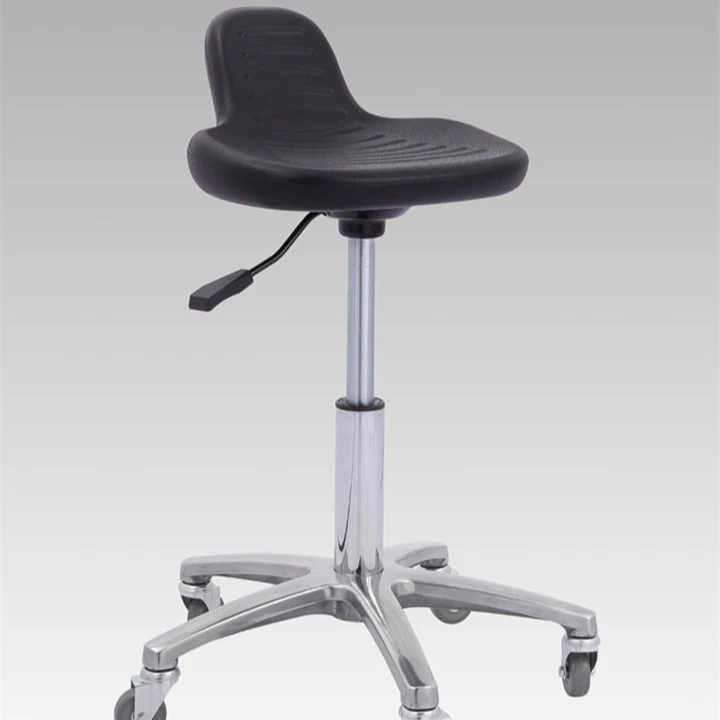 Hair salon furniture black five wheels saddle rolling salon cutting stool chair hairdressing salon master chair for sale cheap