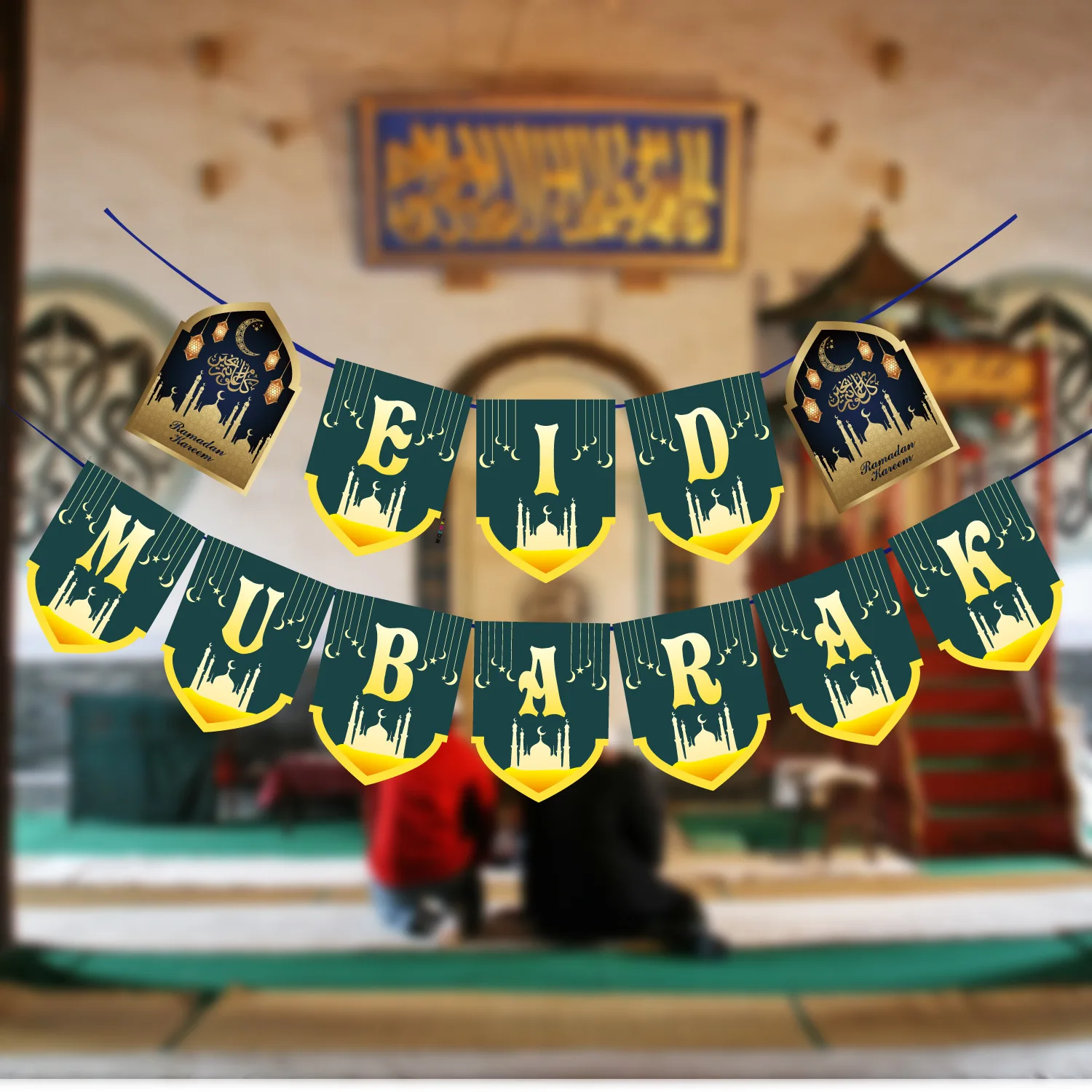 Wholesale Party Supplies Decoration Happy Ramadan EID Mubarak Foil Ballons Balloons Banner Set
