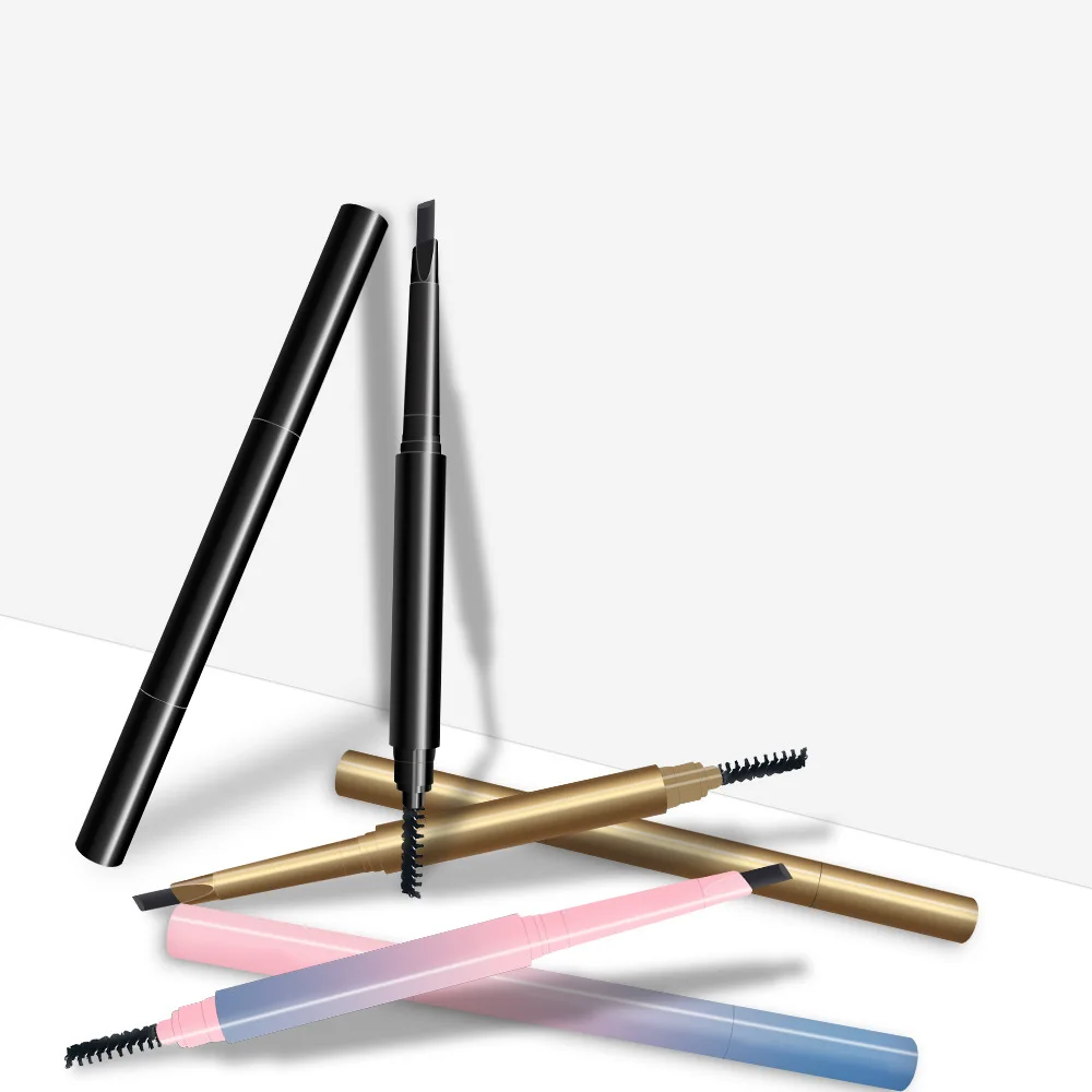 Maquillaje Custom Cosmetic Eyebrows Pencils Organic Eyebrow Pencil Double Ended Eyebrow with Brush