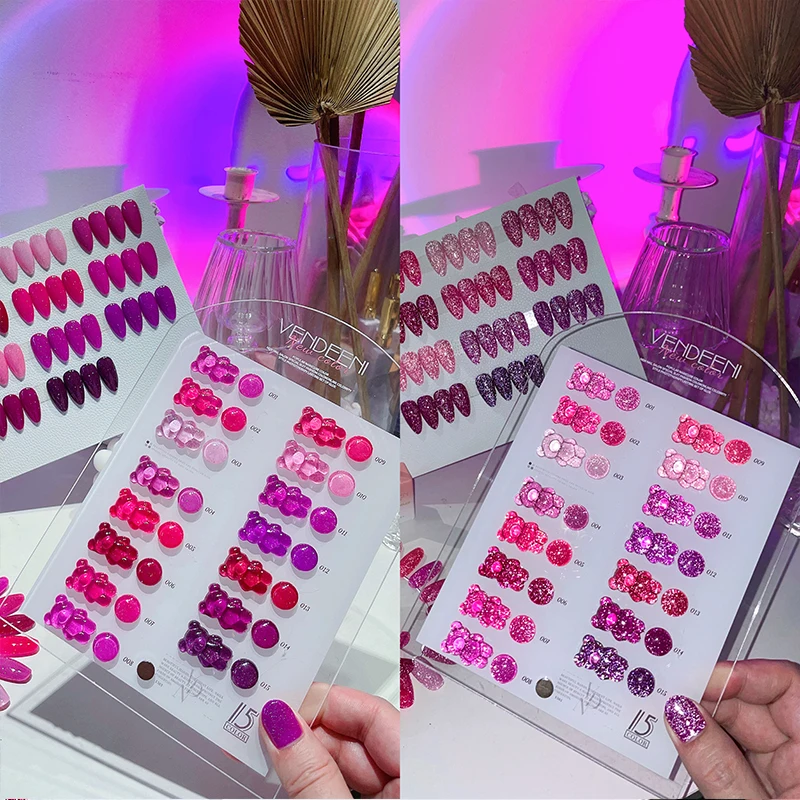 Vendeeni Sparkle Collection High Quality OEM/ODM Nail Polish Reflective Gel Long Lasting Nail Polish Gel Polish