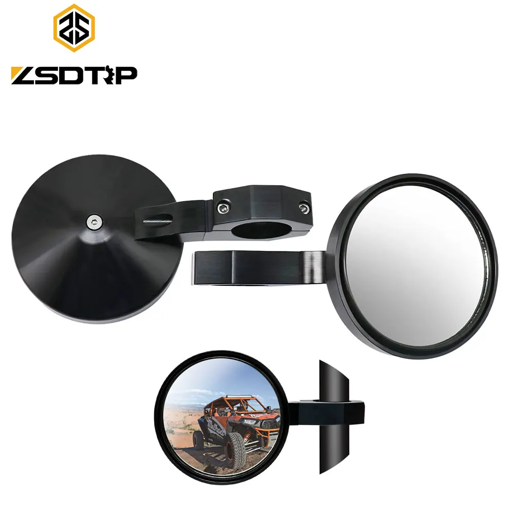 
Black Aluminum Rear View Mirror 1.75