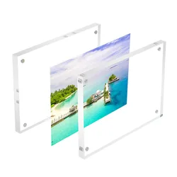 Отдельно стоящая прозрачная настольная рамка фотография сертификат постер дисплей A4 акриловая рамка с винтами