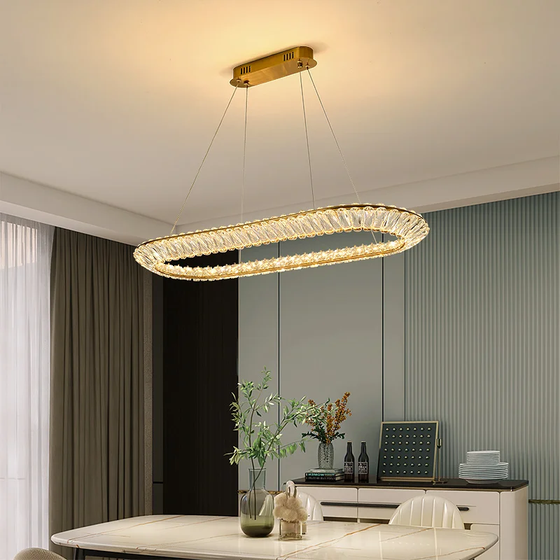 Modern light luxury crystal chandelier is suitable for living room bedroom dining room LED crystal lamp chandelier