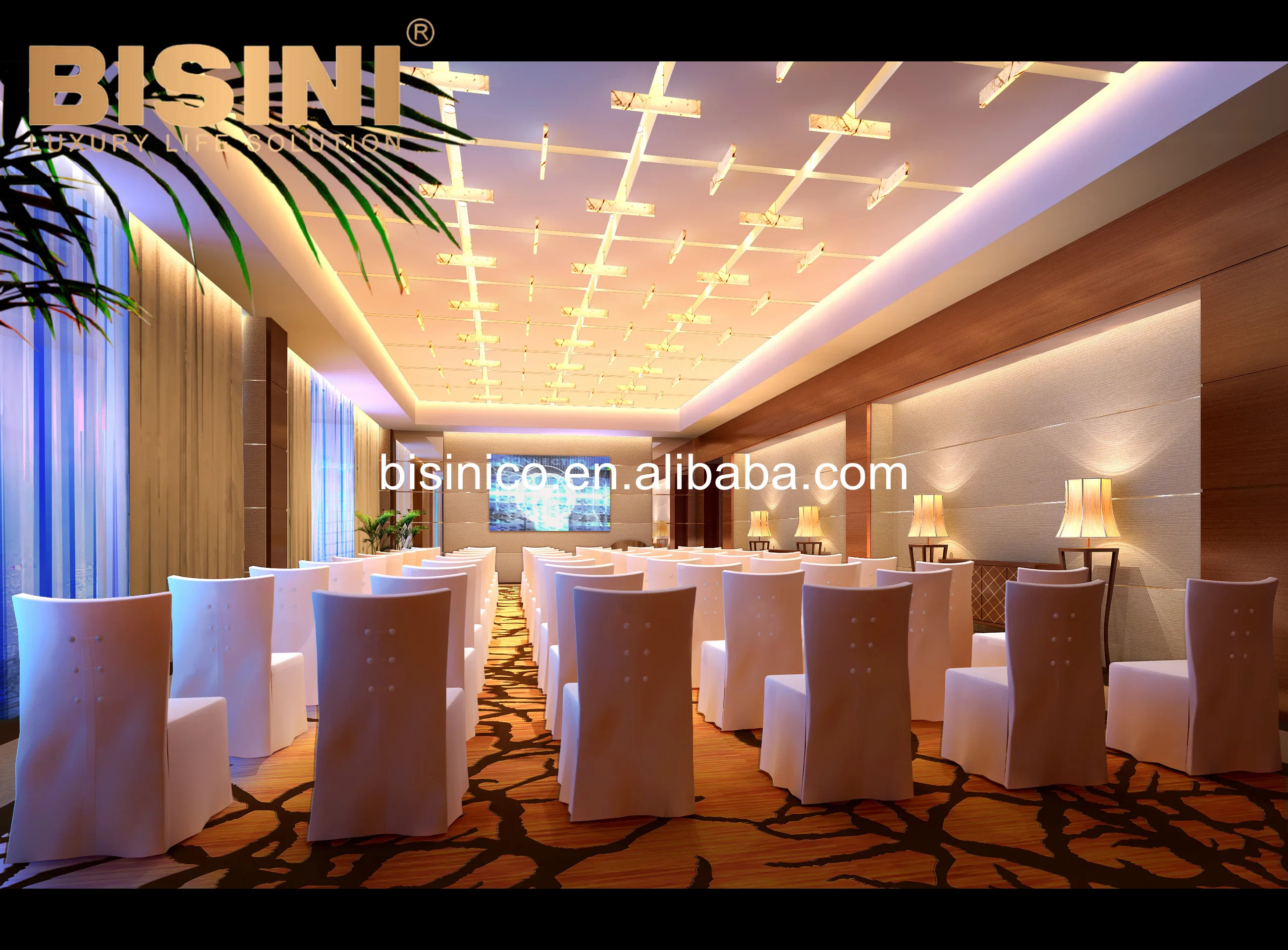 Turnkey Project Solution Architecture Hotel Ball Room 3D Design Service Floor And Wall Rendering