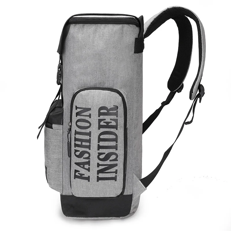 Unisex Buckle England Style Flap Top Black Printed Fashionable Waterproof Large Capacity Outdoor Business School Travel Backpack