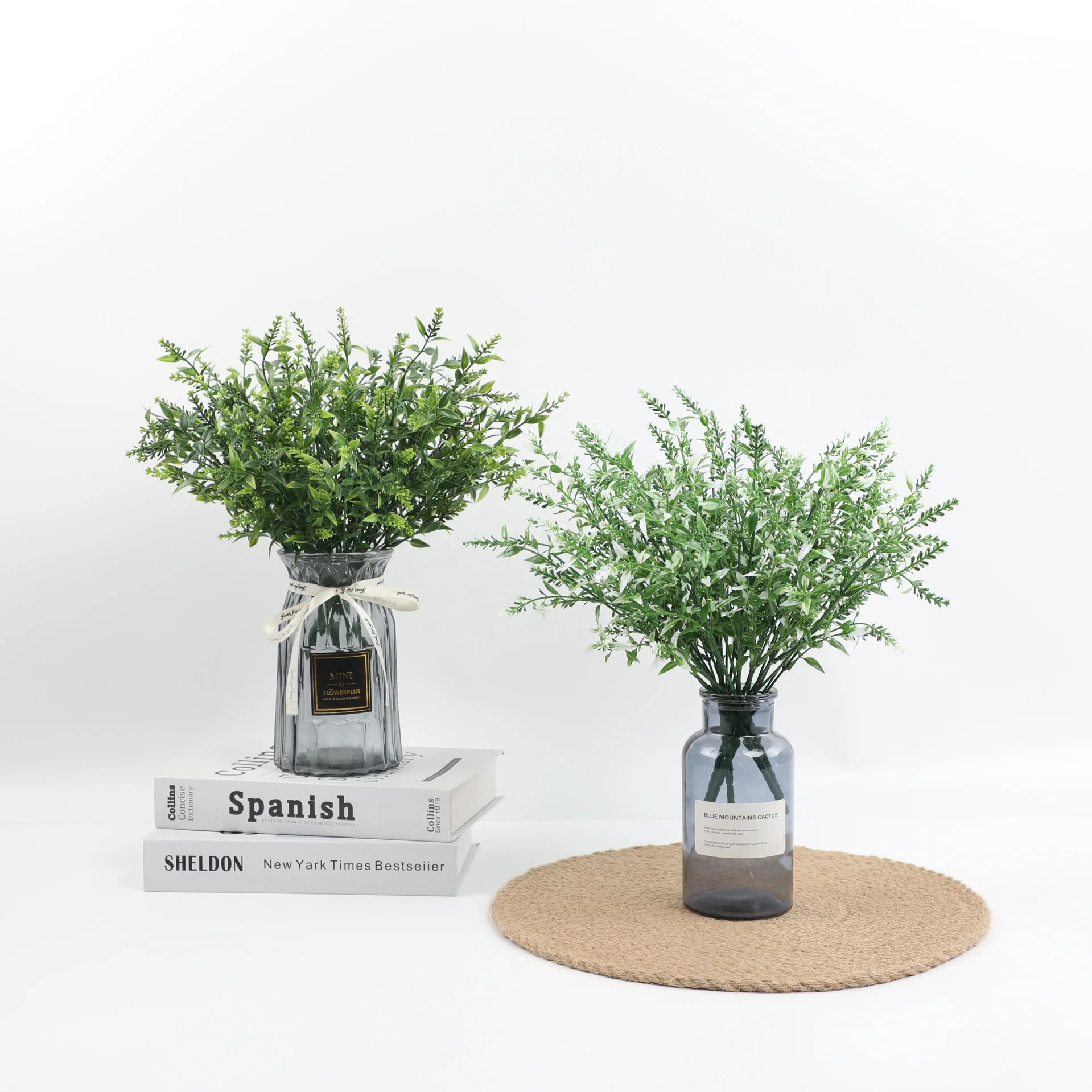 Elegant Eternal Lavender Simulated Lavender Plant Cheap Seven Branches Lavender Artificial Flower for Wedding Home Decor