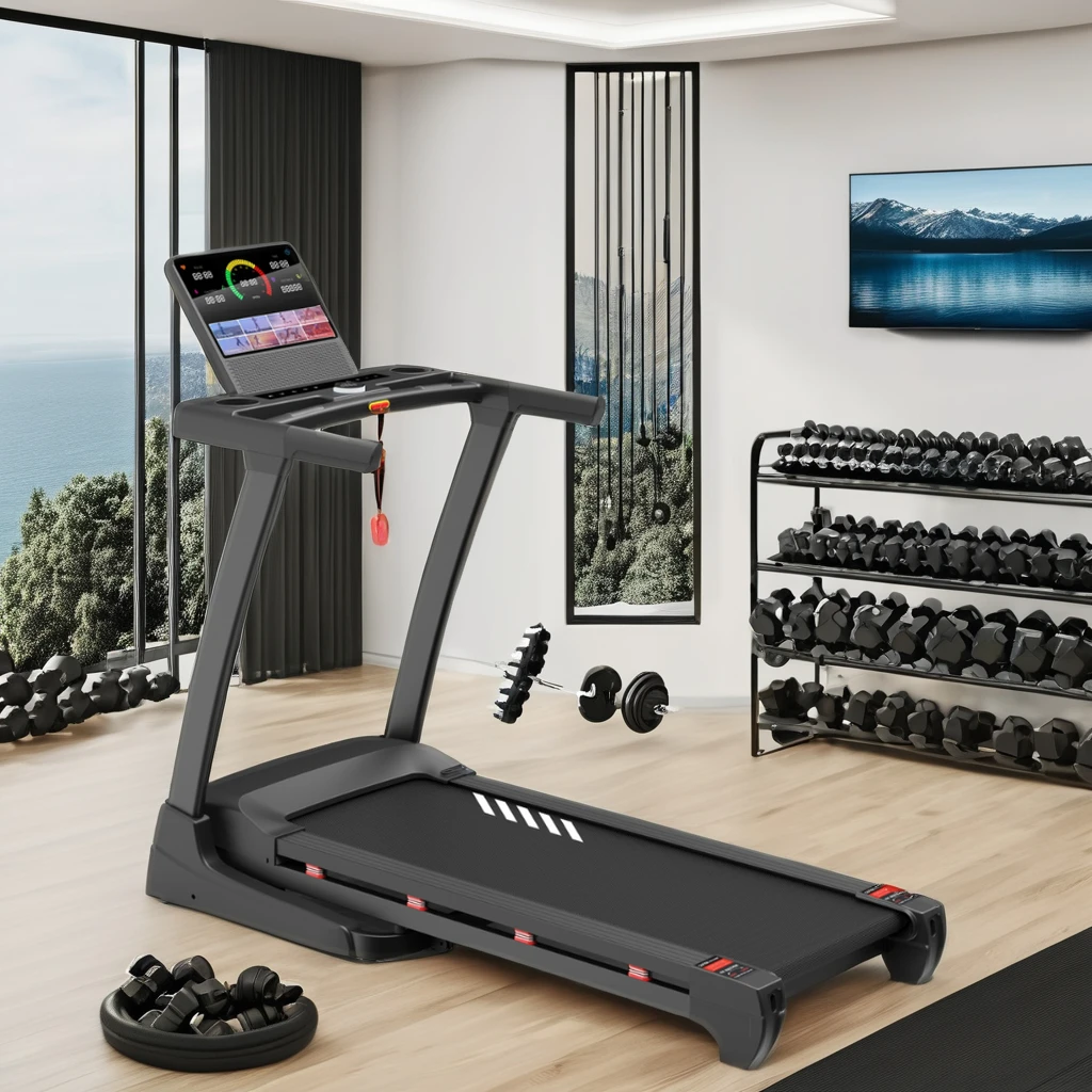 Kstar 2024 New Design Exercise Gym Motorized Treadmill Foldable LED Screen Running Machine Walking Pad Treadmill Use in Home Gym