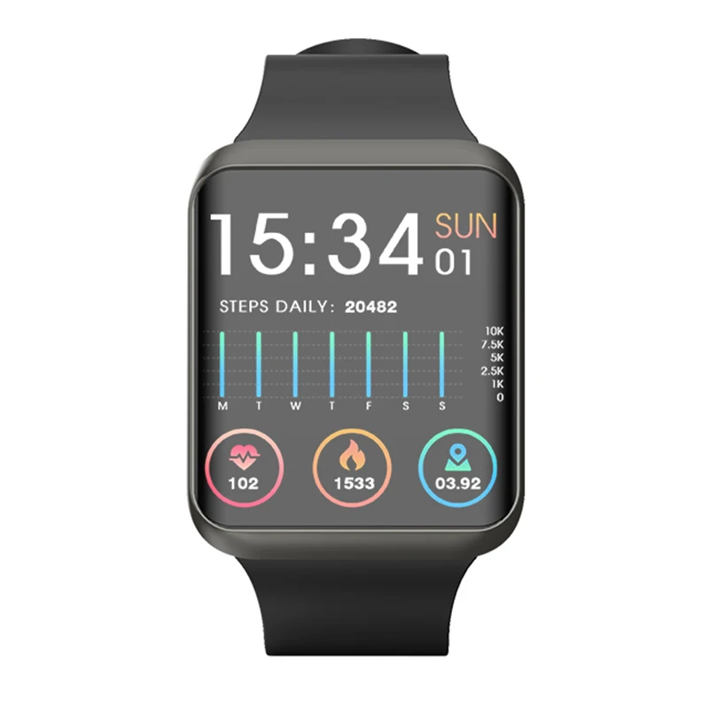 
i7 2.5D Ultra Curve Glass Smart Watches for Men Women Fitness Tracker Heart Rate Monitor with Steps Calories Counter Sleep 