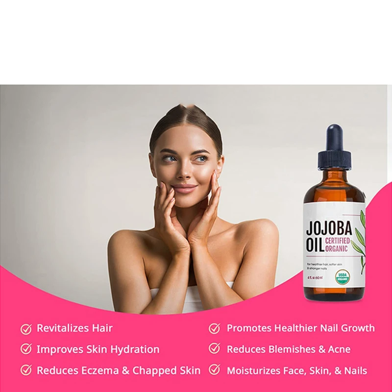 Private label Factory wholesale bulk jojoba oil for skin care massage