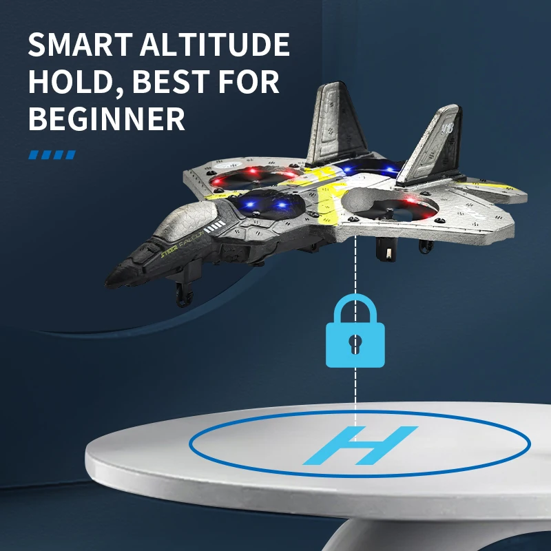 2.4G 360 Degree Stunt Rotation Remote Control Airplane Toy 4CH Gravity Sensing RC Aircraft with Battery Pack Included