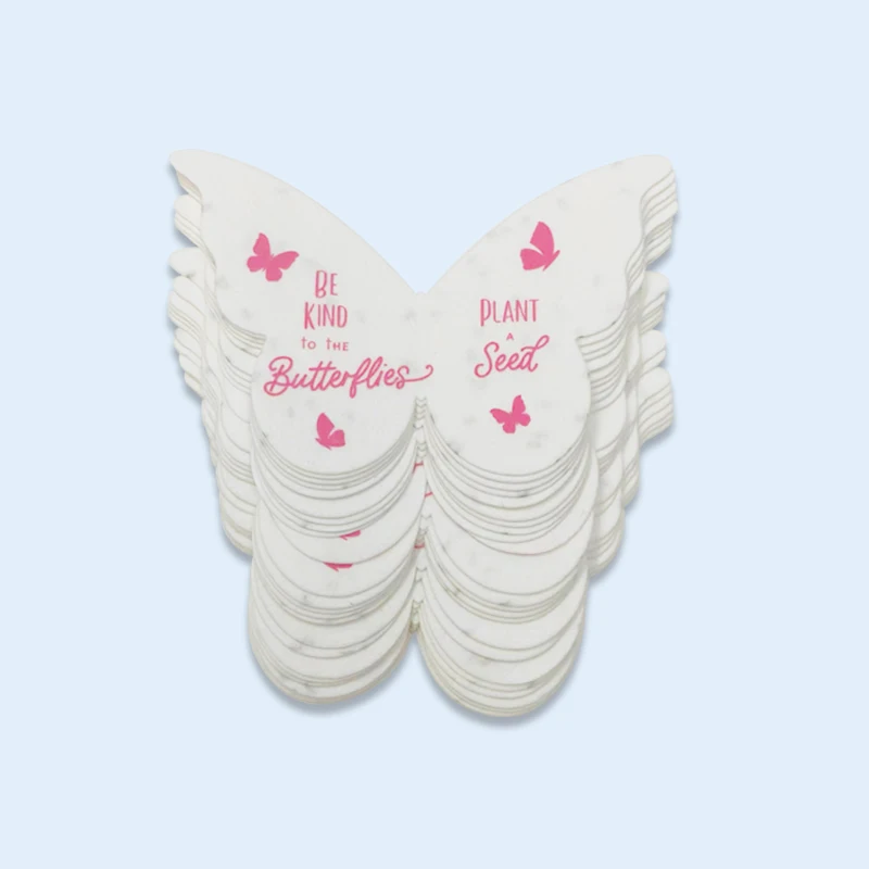 2024 OEM Custom Eco friendly Seed Thank You Card Flower Wildflower Seed Plantable Recycle Paper