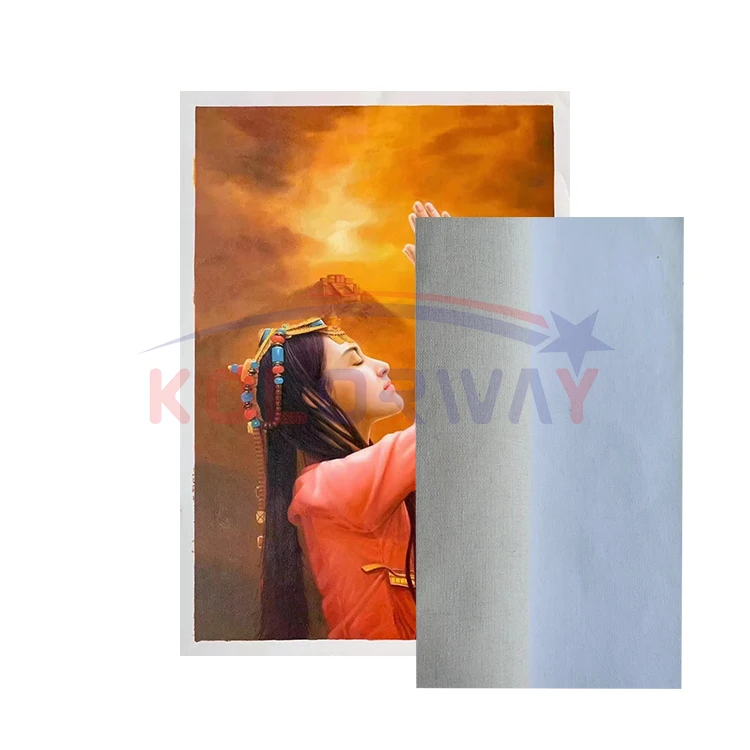 Оптовая продажа струйная печать холст для печати на водной основе из льна и хлопка рулон холста
