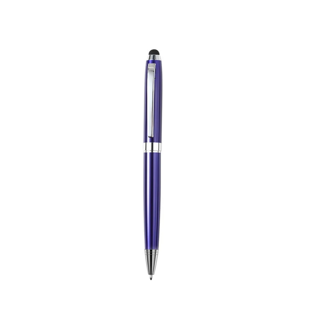 
Customized White Laser Twist Action Metal Pen With Stylus 