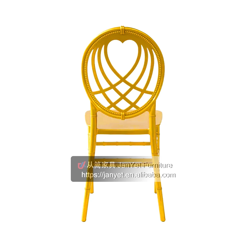 New Design Elegant Monoblock Gold Plastic Chairs for Events Wedding