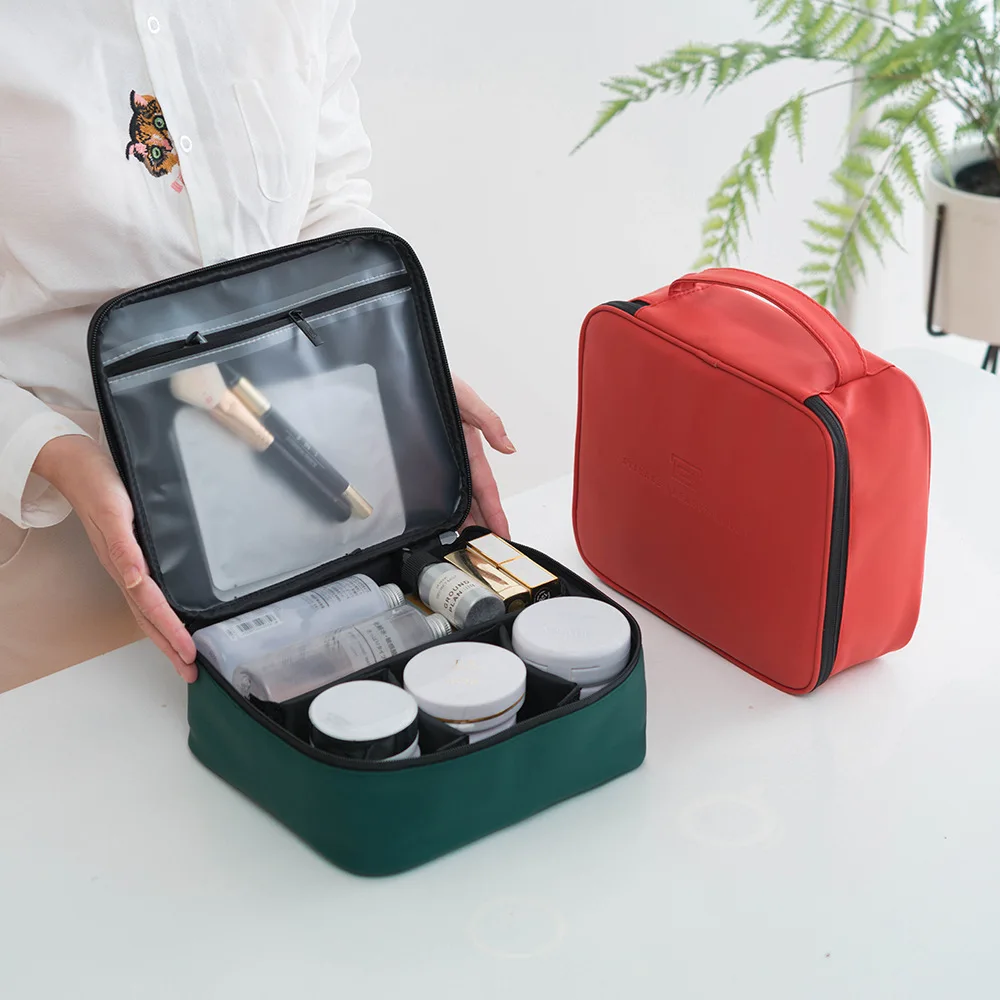 Korean women makeup  bag home travel convenient portable storage bag cosmetic box travel storage bag