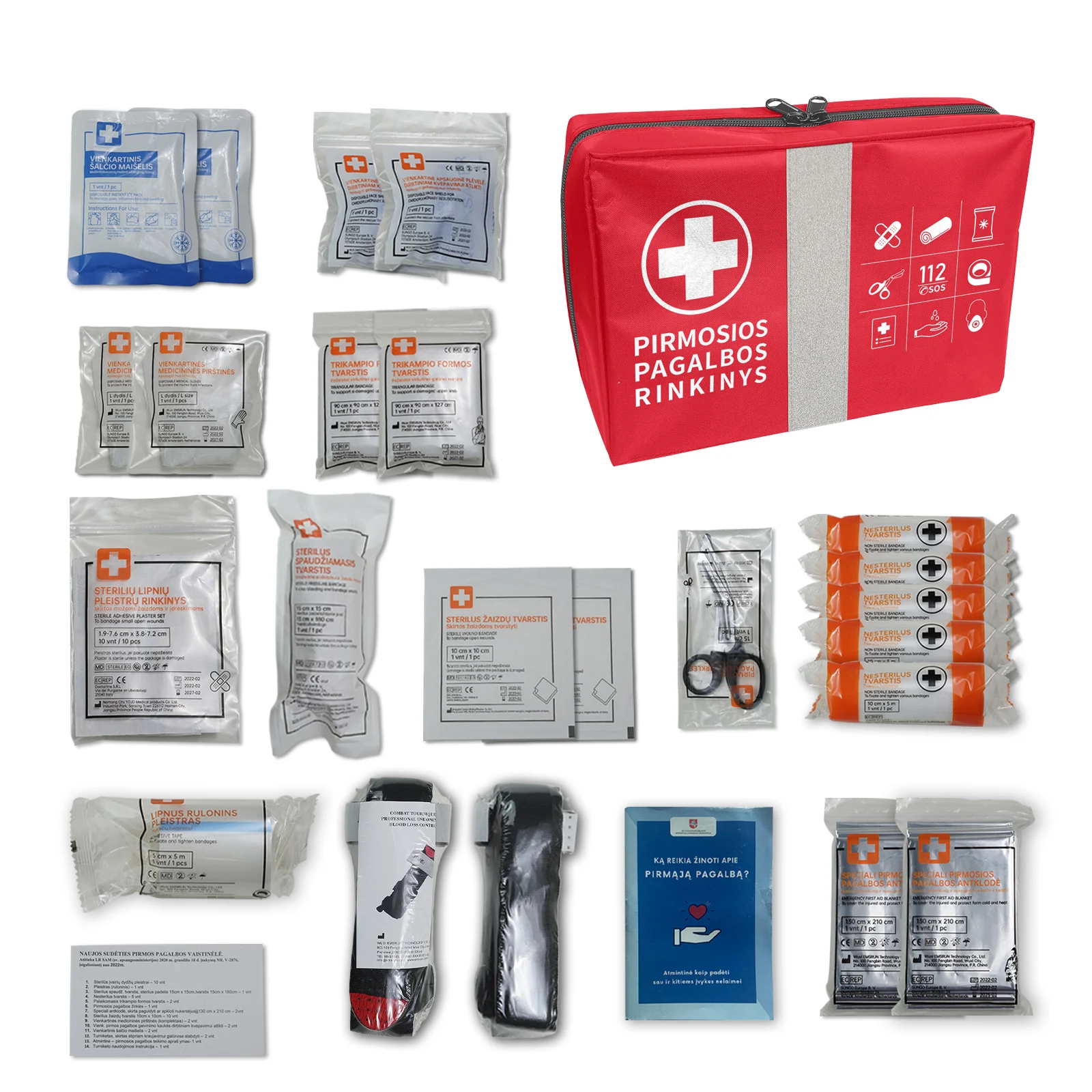 EMSRUN Lithuania First Aid Kit in Emergency Medical Supplies LT Kit