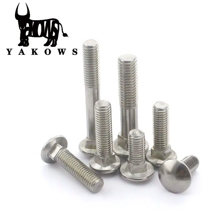 Stainless Steel 304  SQUARE NECK, Square Neck Round Head Carriage Bolts