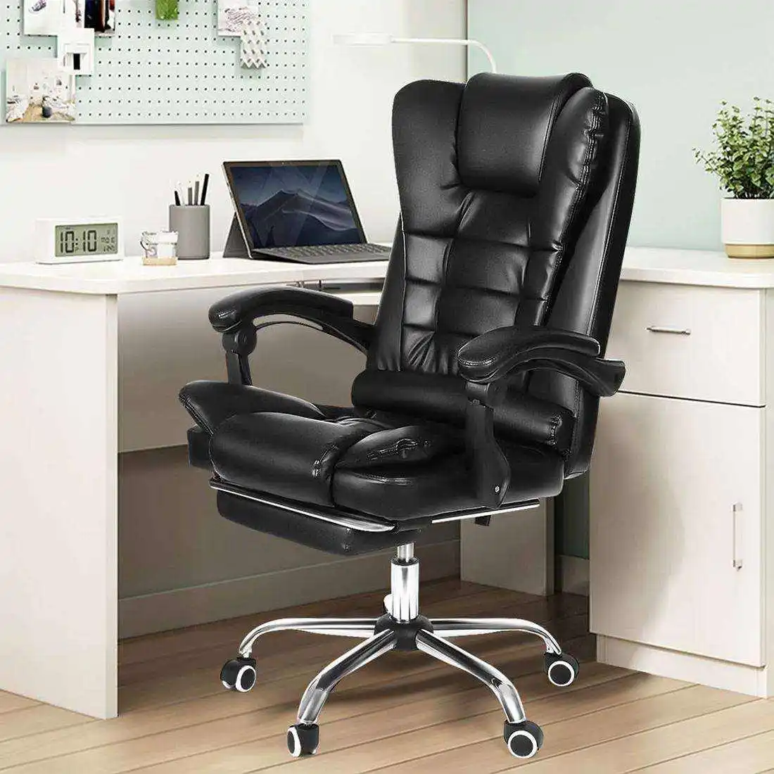 New Boss Cheap Director Manager Leather Executive Swivel Office Massage Chairs With Footrest