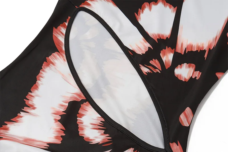 2024 New Fashion Summer new fashion vintage print sleeveless hollow sexy slim-fit color matching dress