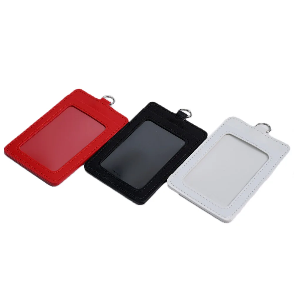 Бестом держатели для бейджей визитница бумажник прозрачный виниловый с металлическим модным из коровьей кожи водонепроницаемый держатель удостоверения личности
