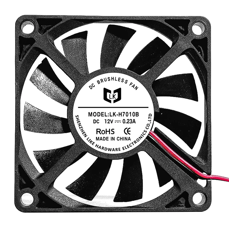 7010 70*70*10mm DC 12V 24V High Rpm Cfm Sleeve Double Ball Axial Fan Motor