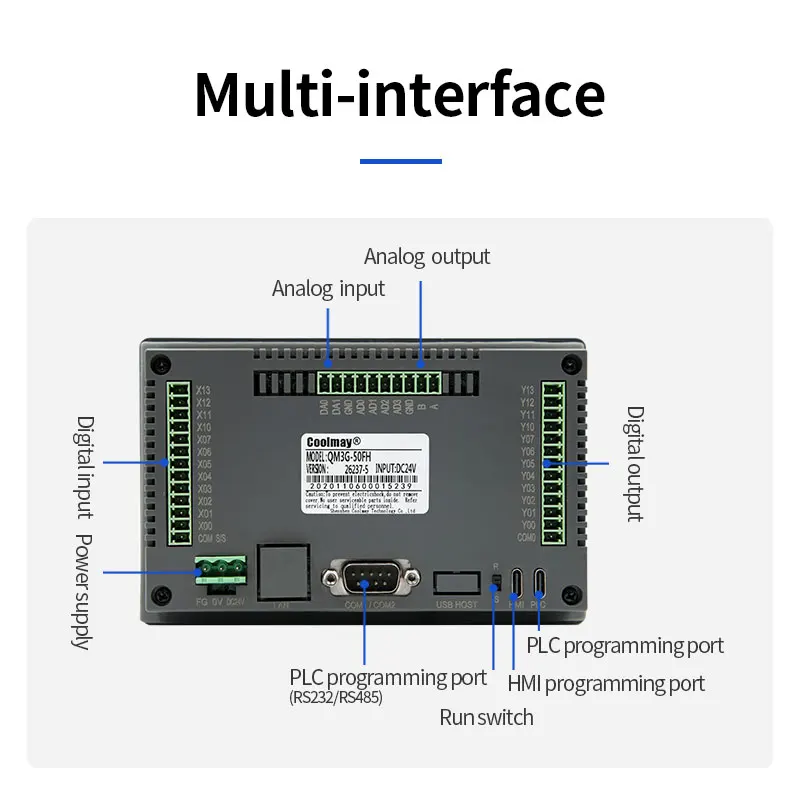 Coolmay plc hmi all in one programmable stepper motor speed controller