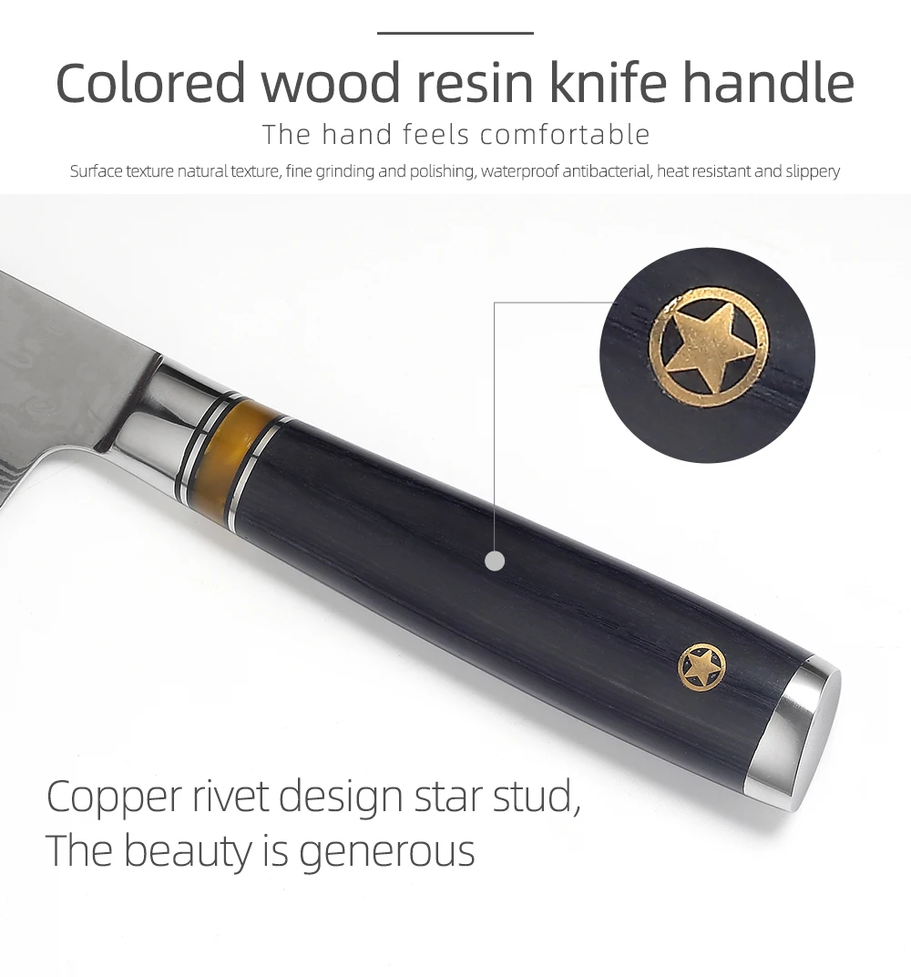 Professional 8 inch damascus steel kitchen chef knife