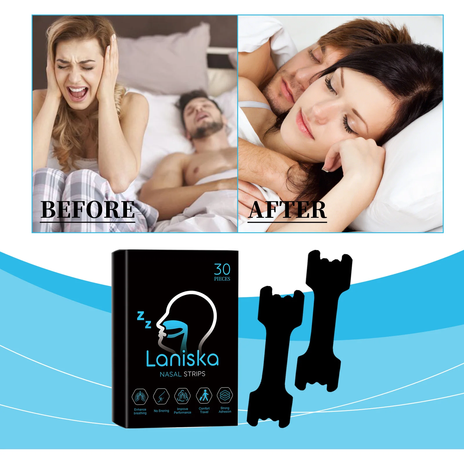 Wholesales New Nasal Breathing Dilators Magnetic Starter Kit Anti Snoring Nose Strips Sleep Quality Nasal Patch