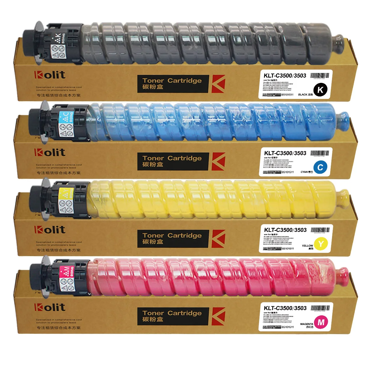 OEM Kolit copier machine Original Refilled Magenta Cyan Toner Cartridge For Ricoh MPC 6003 Office Copiadora